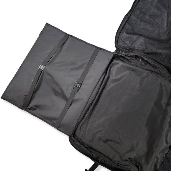 Briggs & Riley Baseline Deluxe Garment Bag Luggage Suitcase Black Leather Nylon - Picture 9 of 13